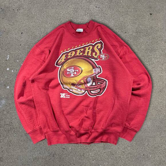 Vintage 90s San Francisco 49ers Crewneck Pullover Pro Player XL Gray 20x27 - Picture 1 of 9